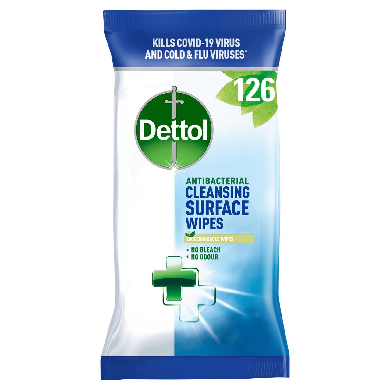 Dettol Antibacterial Biodegradable Multi Surface Cleansing Wipes 126 per pack