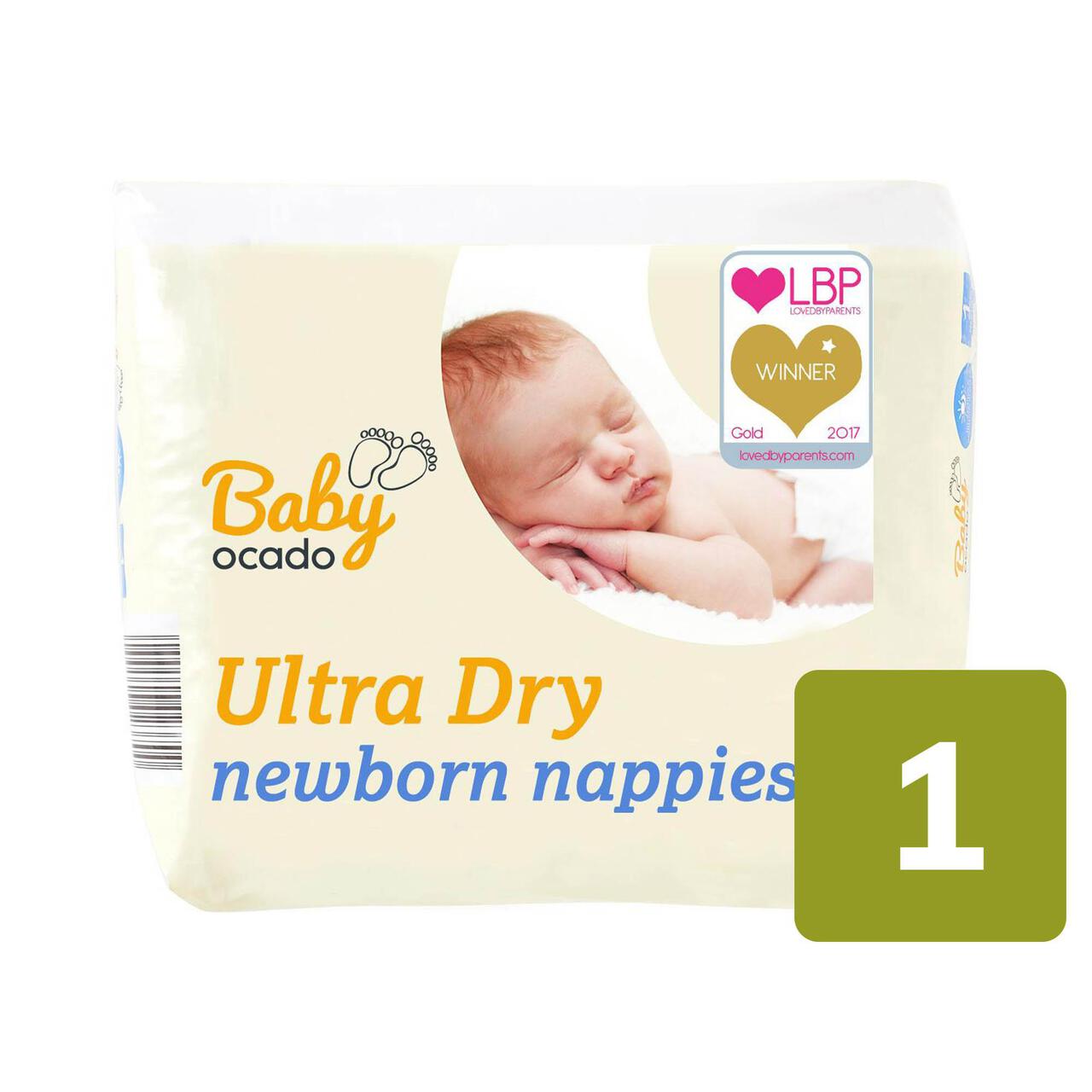 Baby Ocado Ultra Dry Nappies, Size 1 28 per pack