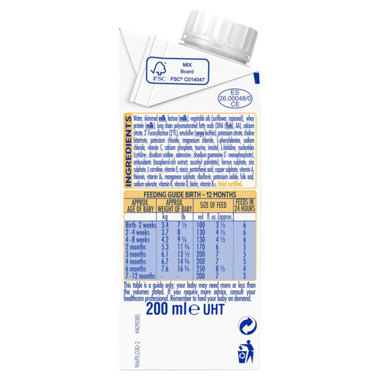 SMA Pro First Infant Milk From Birth 200ml