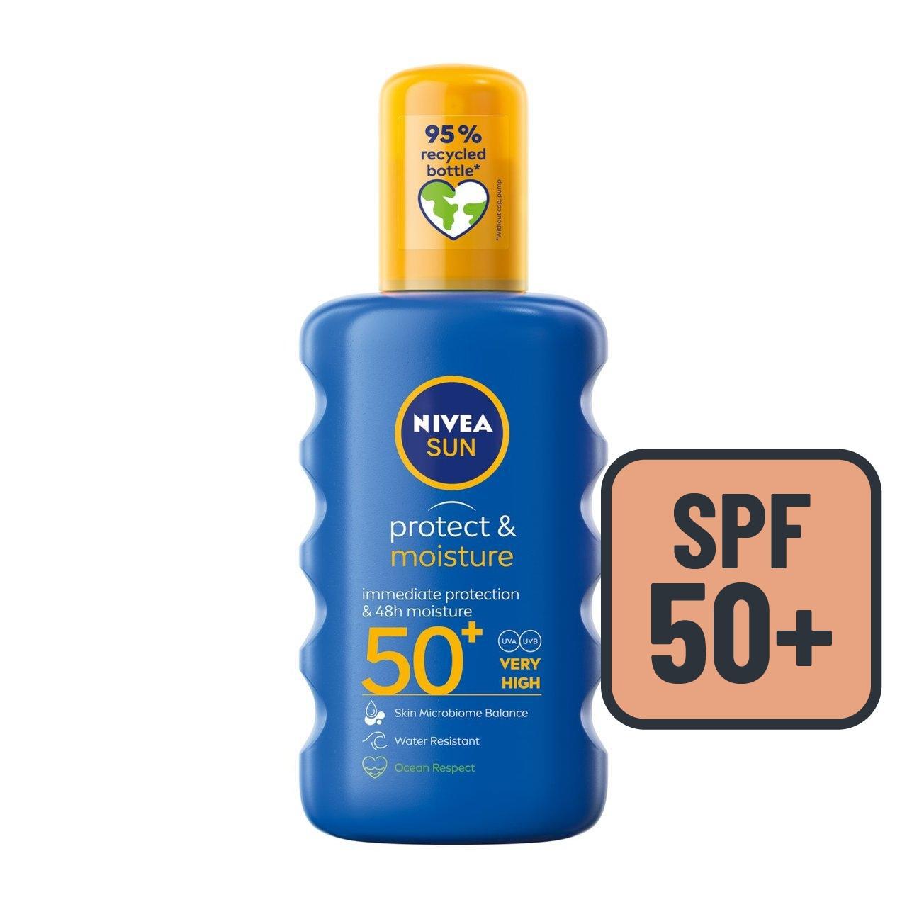 NIVEA SUN Protect & Moisture SPF50+ Sun Cream Spray 200ml