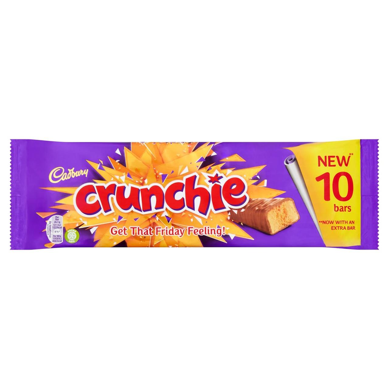 Cadbury Crunchie Chocolate Bar Multipack 9 x 26.1g