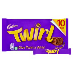 Cadbury Twirl Chocolate Bar Multipack 10 x 21.5g