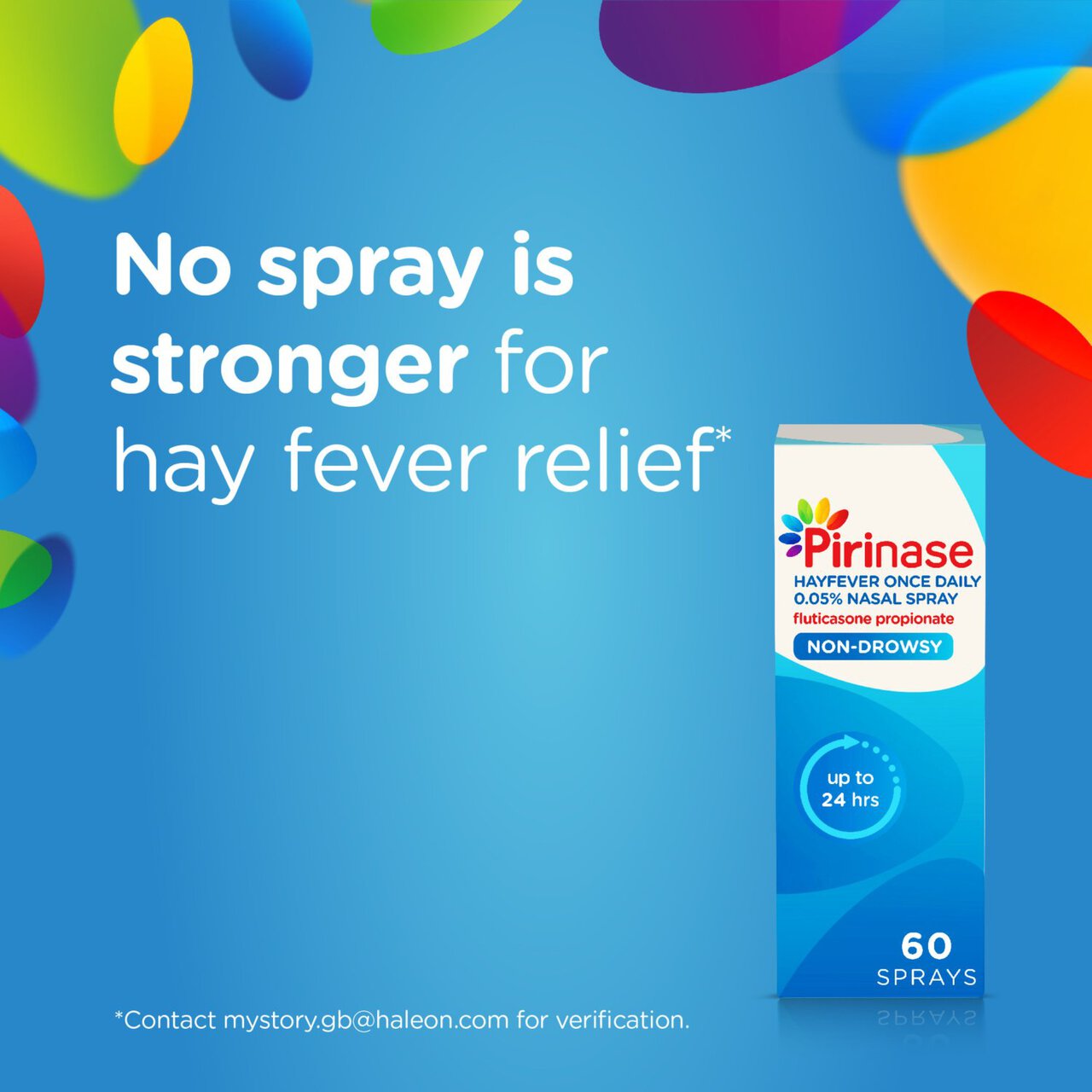 Pirinase Hayfever Nasal Spray 24 Hour Congestion Relief 60ml 60ml