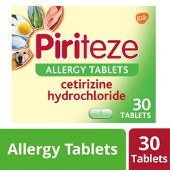 Piriteze Antihistamine Allergy Relief Tablets Cetrizine 30 per pack
