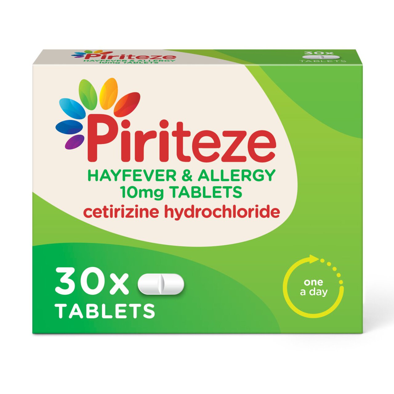 Piriteze Hayfever & Allergy Relief Antihistamine Cetirizine 30 Tablets 30 per pack