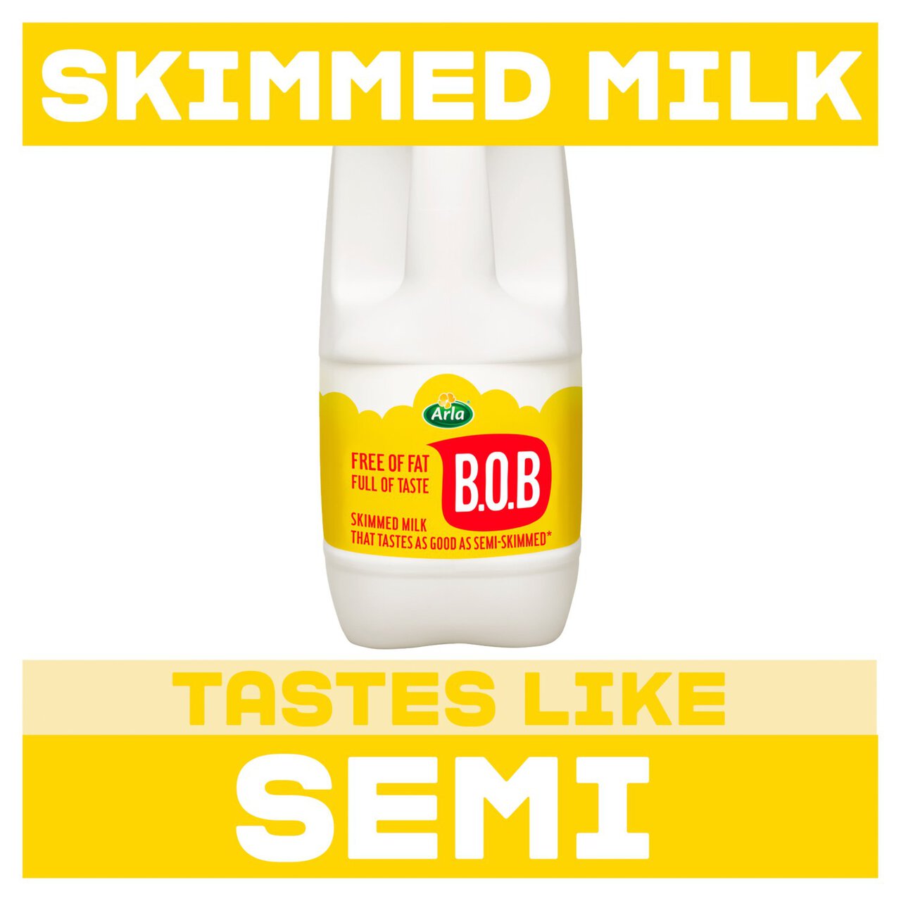 Arla BOB Skimmed Milk Tastes like Semi Skimmed 2l