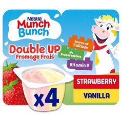 Munch Bunch Double Up Fromage Frais Strawberry & Vanilla 4 x 85g