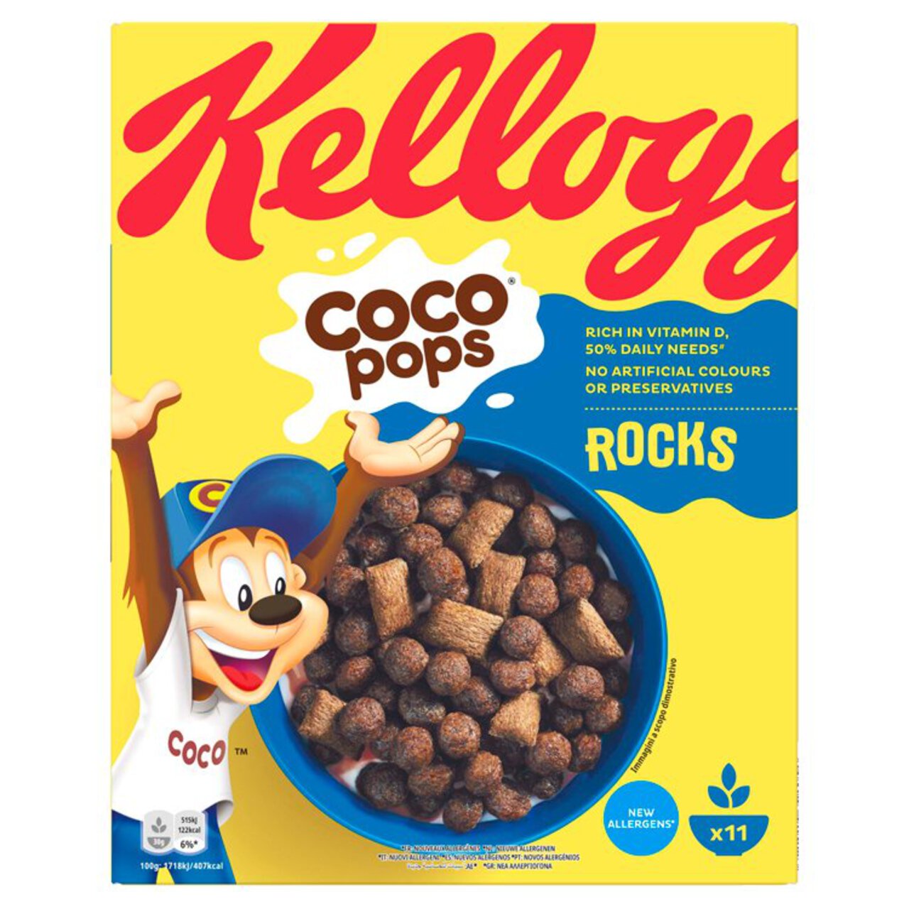 Kellogg's Coco Pops Coco Rocks Breakfast Cereal 350g 350g