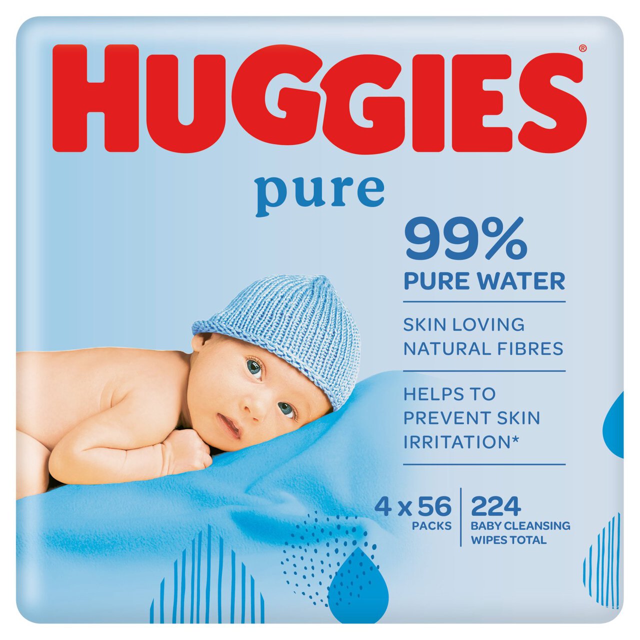 Pack 1004 toallitas Huggies Pure para Bebé