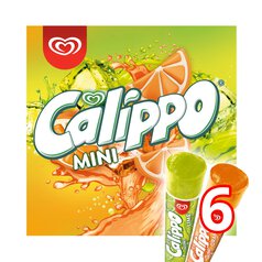 Calippo Mini Orange & Lemon-Lime Ice Lollies 6 x 80ml