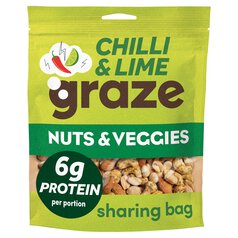 Graze Nutty Protein Power Snack Mix Punchy Chilli & Lime 120g