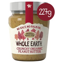 Whole Earth Organic Crunchy Palm Oil Free Peanut Butter 227g