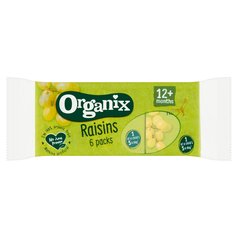 Organix Mini Organic Raisin Snack Boxes, 12 mths+ Multipack 6 x 14g