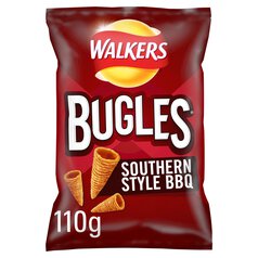 Walkers Bugles Southern Style BBQ Sharing Bag Snacks 110g