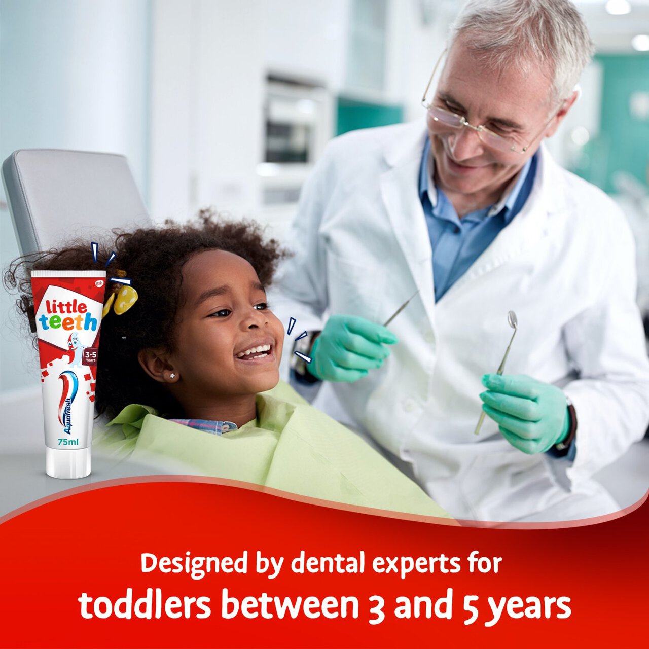 Aquafresh Kids Toothpaste Little Teeth Age 3-5 75ml