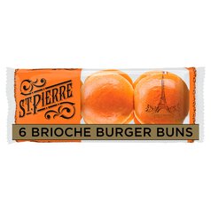 St Pierre Sliced Brioche Burger Buns 6 per pack