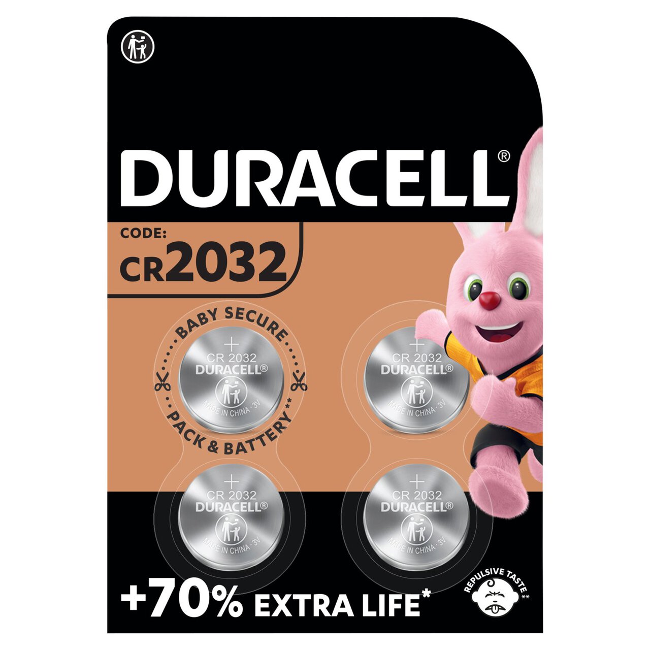 Duracell Specialty CR-2032 Lithium Coin Battery 4 per pack