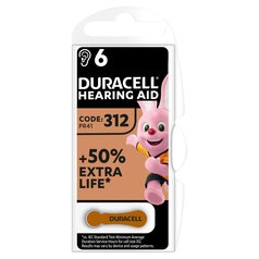 Duracell Hearing Aid Batteries 312 6 per pack