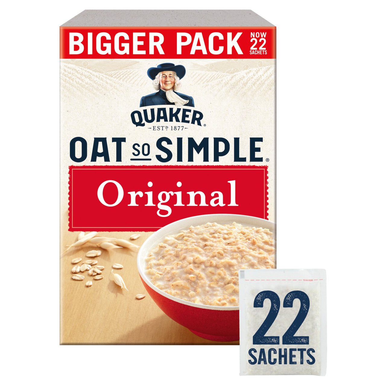 Quaker Oat So Simple Family Pack Original Porridge 27g x 22 per pack
