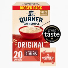Quaker Oat So Simple Family Pack Original Porridge Sachets Cereal 20 per pack