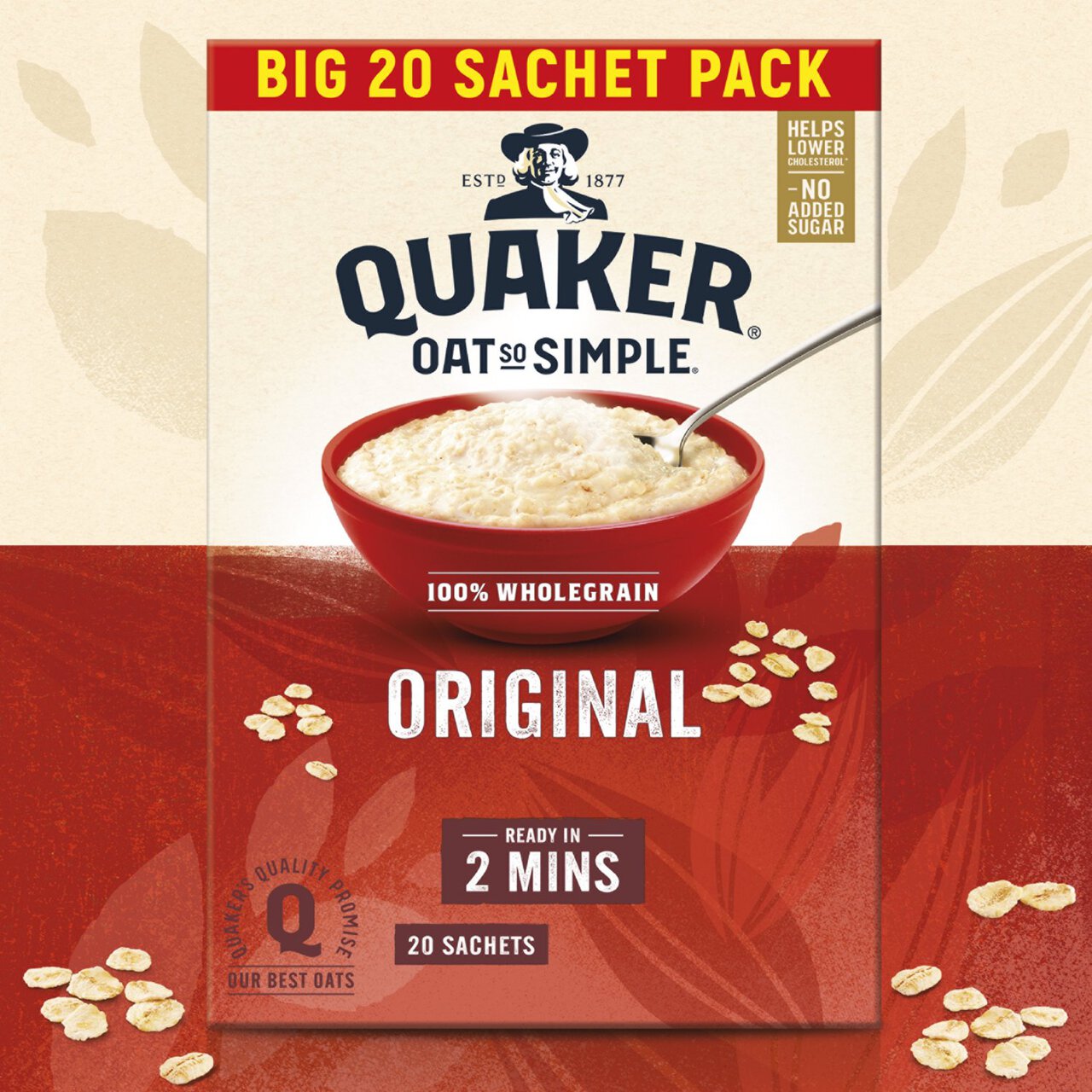 Quaker Oat So Simple Family Pack Original Porridge 27g x 20 per pack