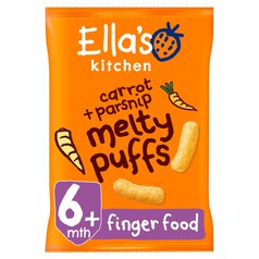 Ella's Kitchen Carrot and Parsnip Melty Puffs Baby Snack 6+ Months 20g