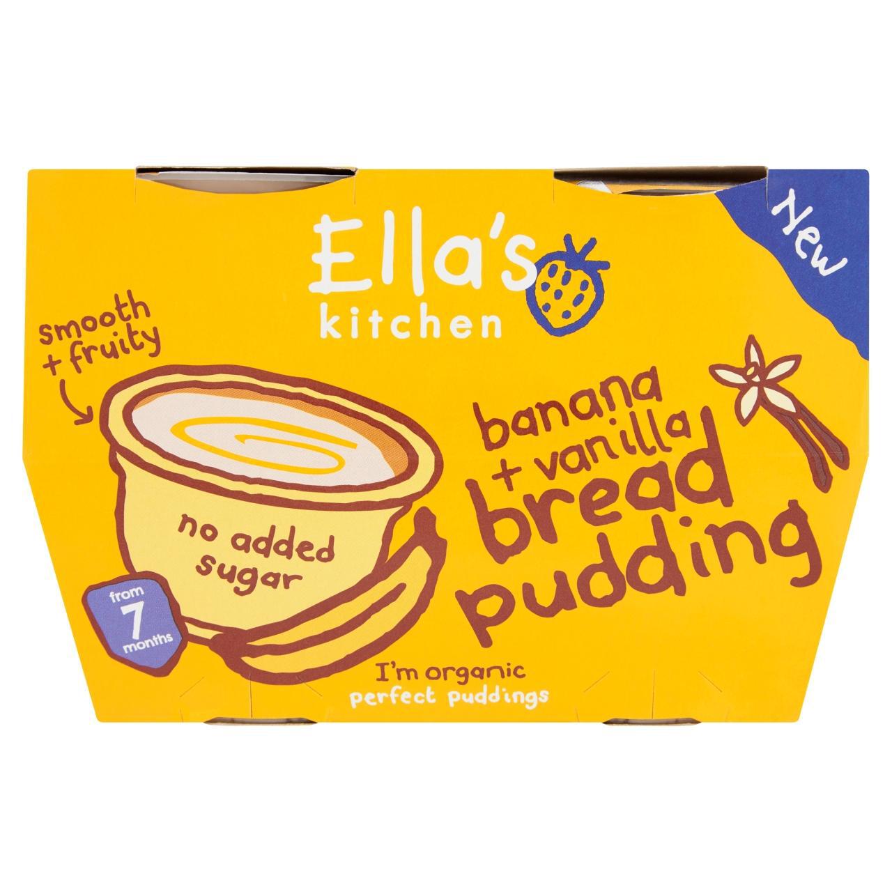 Ella's Kitchen Banana Bread Pudding Baby Dessert Pot Multipack 7+ Months 4 x 80g
