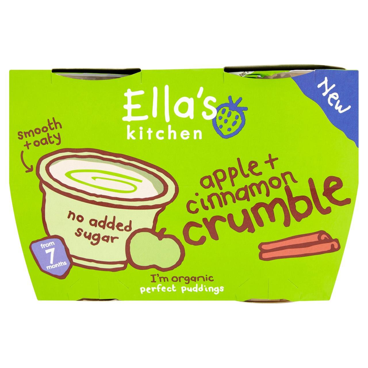 Ella's Kitchen Apple Crumble Pudding Baby Dessert Pot Multipack 7+ Months 4 x 80g
