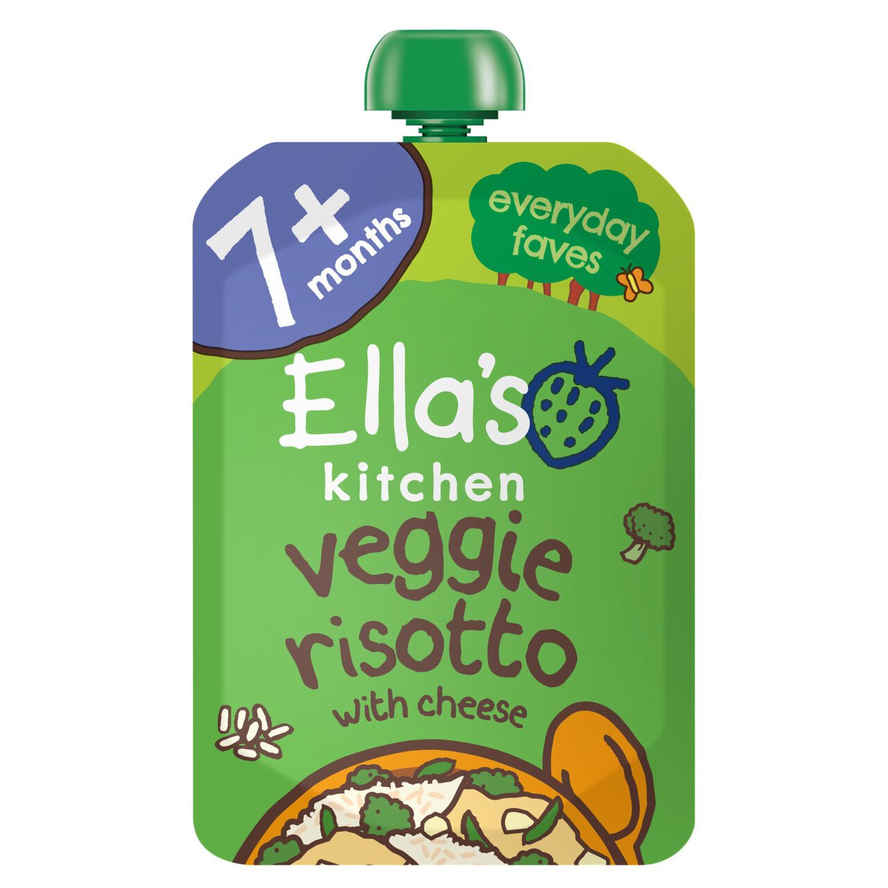 Ella's Kitchen Veggie Risotto with Cheese Baby Food Pouch 7+ Months 130g