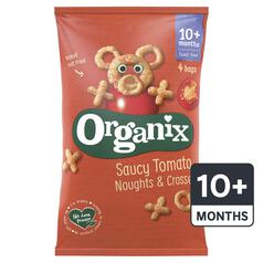 Organix Saucy Tomato Organic Noughts & Crosses, 10 mths+ Multipack 4 x 15g