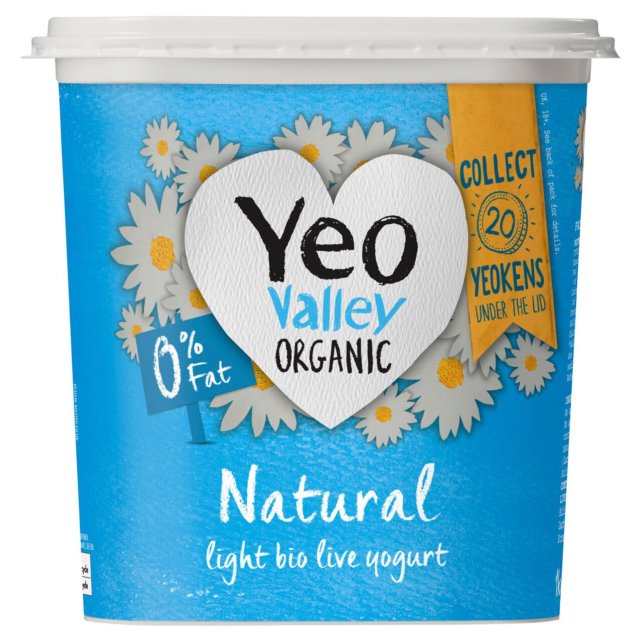 Yeo Valley Organic 0% Fat Natural Yoghurt 950g