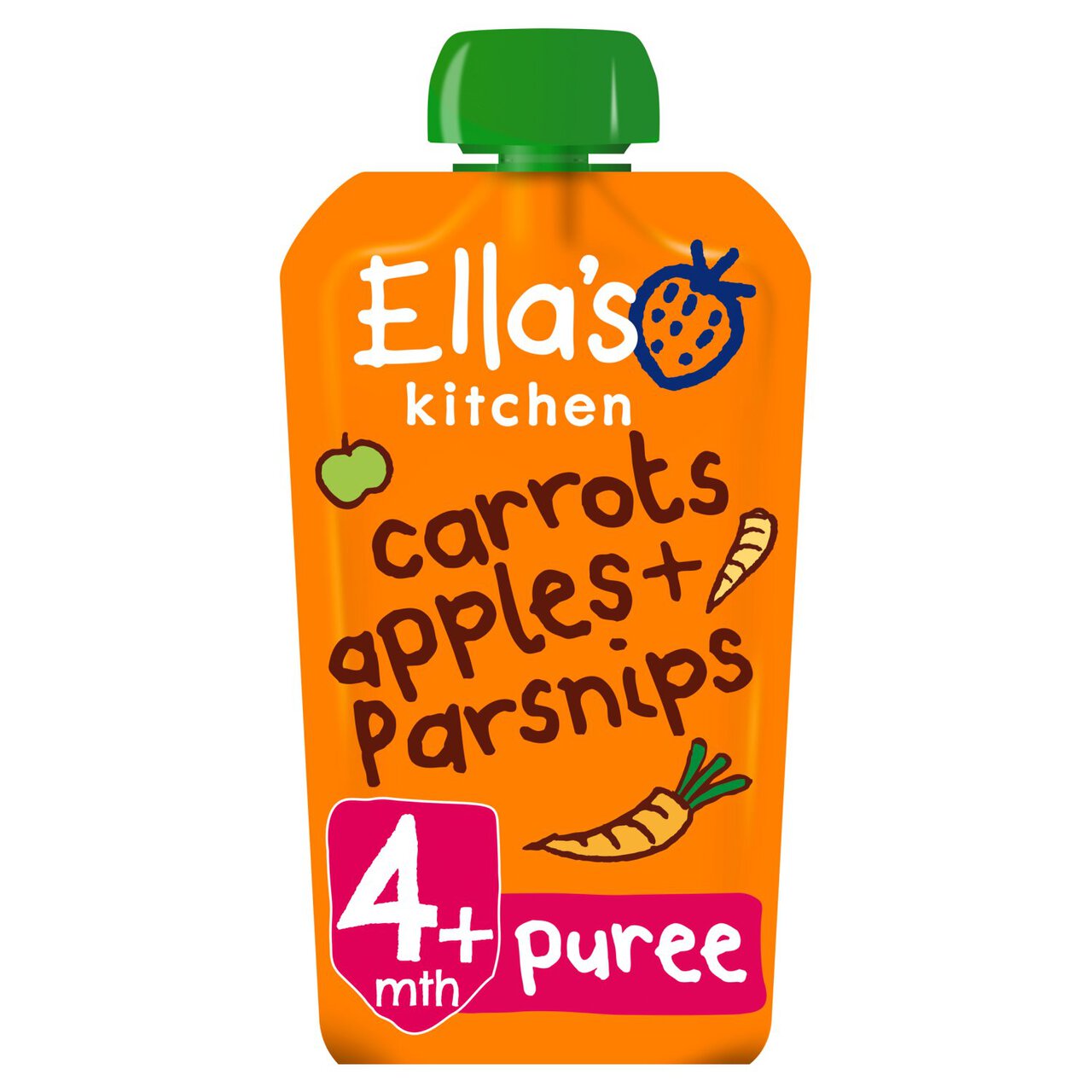 Ella's Kitchen Apples, Carrots and Parsnips Baby Food Pouch 4+ Months 120g