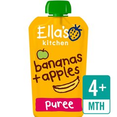 Ella's Kitchen Bananas and Apples Organic Puree Pouch, 4 mths+ 120g