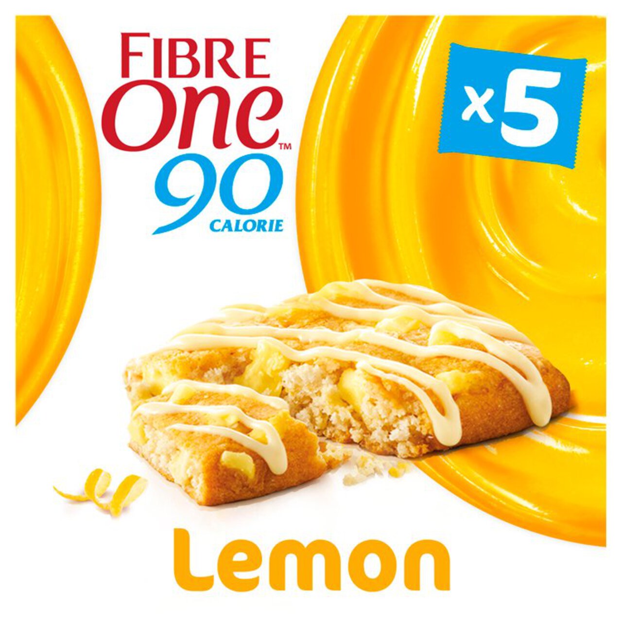 Fibre One 90 Calorie Lemon Drizzle Bars 5 x 24g