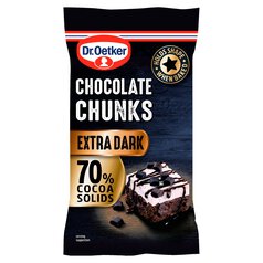 Dr. Oetker 70% Extra Dark Chocolate Chunks 100g