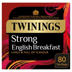 Twinings English Strong Breakfast Tea, 80 Tea Bags 80 per pack
