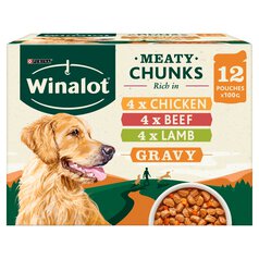 Winalot Meaty Chunks Mixed in Gravy Wet Dog Food 12 x 100g