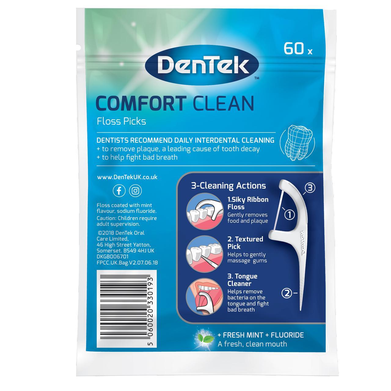 DenTek Comfort Clean Floss Pick 60 per pack