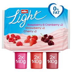 Muller Light Fat-Free Red Fruits Variety Yogurts 6 x 140g