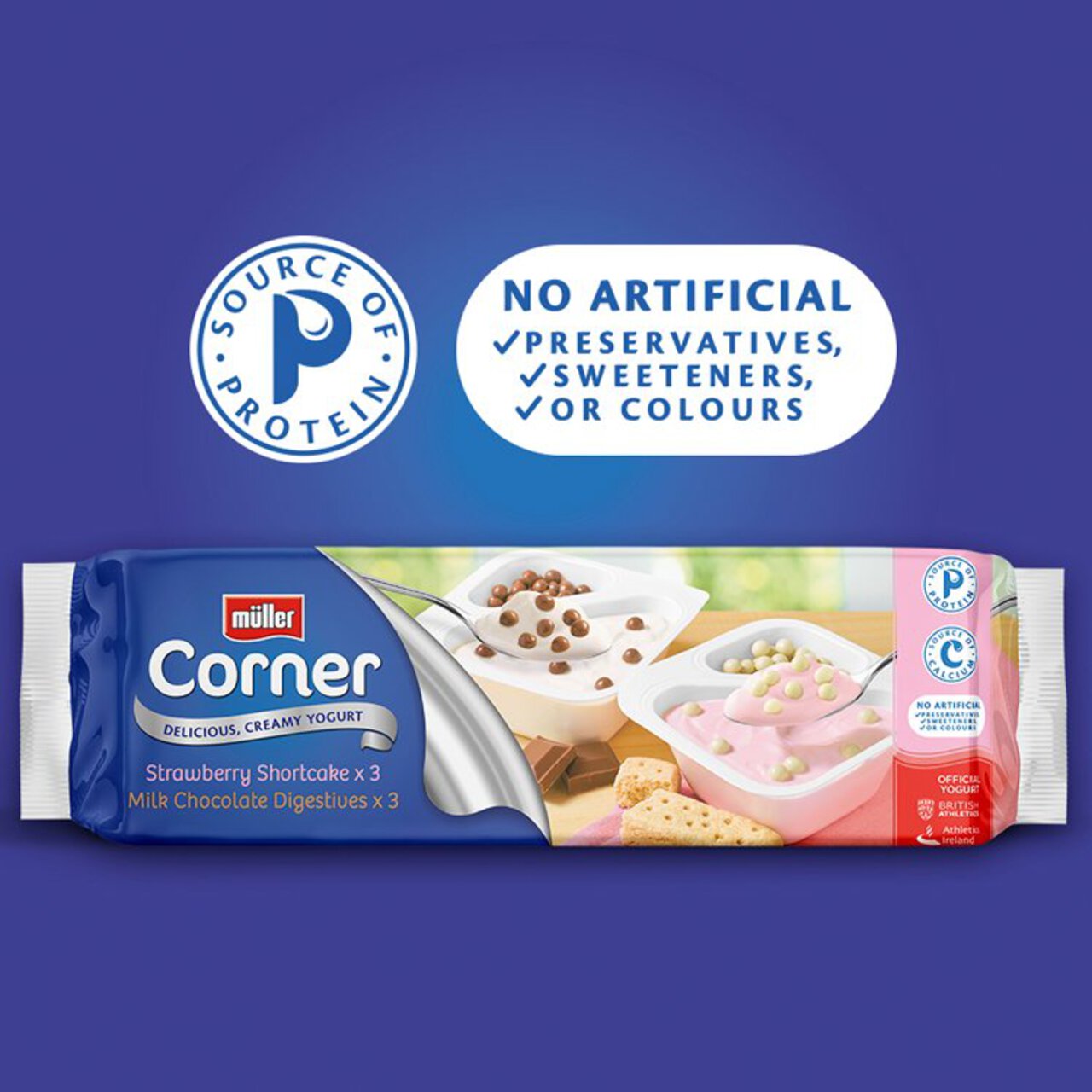 Muller Corner Biscuit Crunch Pack 6 x 124g