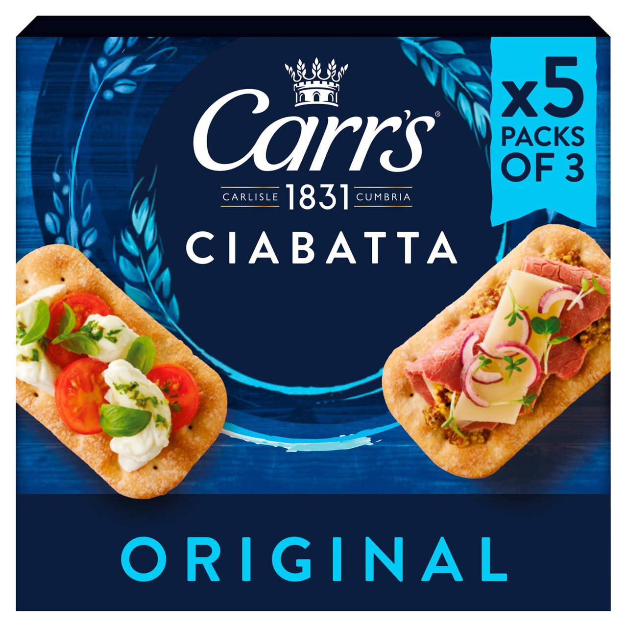 Carr's Ciabatta Original Crackers Multipack 5 x 28g