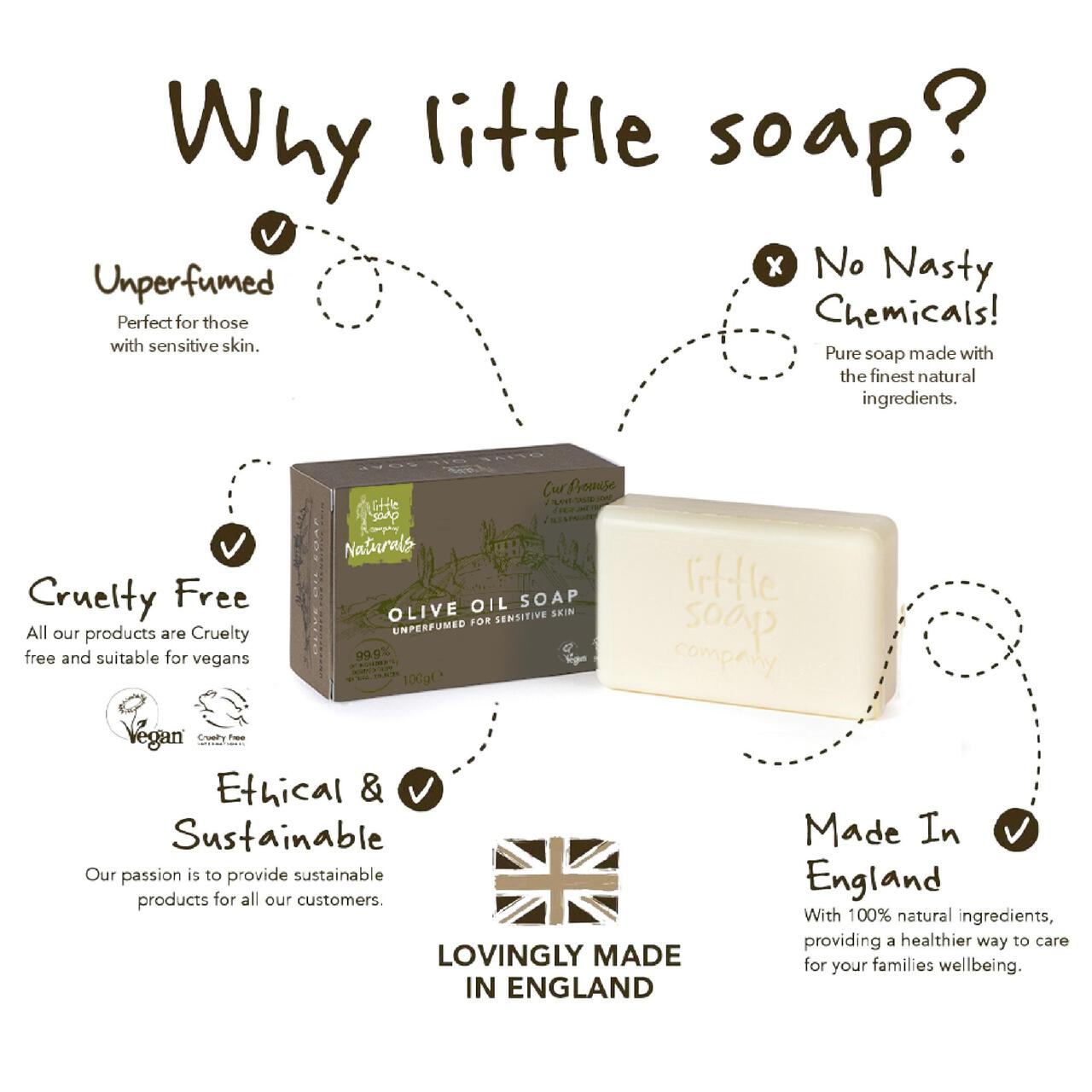 Little Soap Company Olive Oil Bar Soap for Sensitive Skin
