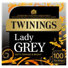 Twinings Lady Grey Tea, 100 Tea Bags 100 per pack
