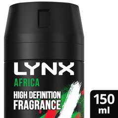 Lynx Africa Body Spray Deodorant Aerosol 150ml