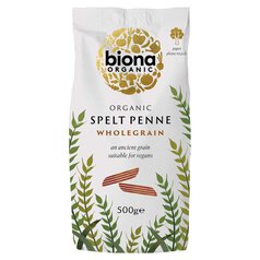 Biona Organic Wholegrain Spelt Penne Pasta 500g