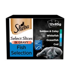 Sheba Select Slices Cat Food Pouches MSC Fish in Gravy 12 x 85g