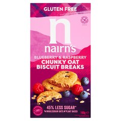 Nairn's Gluten Free Oats, Blueberry & Raspberry Chunky Biscuit Breaks 160g