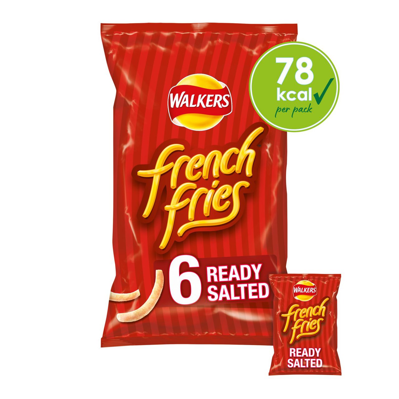 Walkers French Fries Ready Salted Multipack Snacks 6 per pack