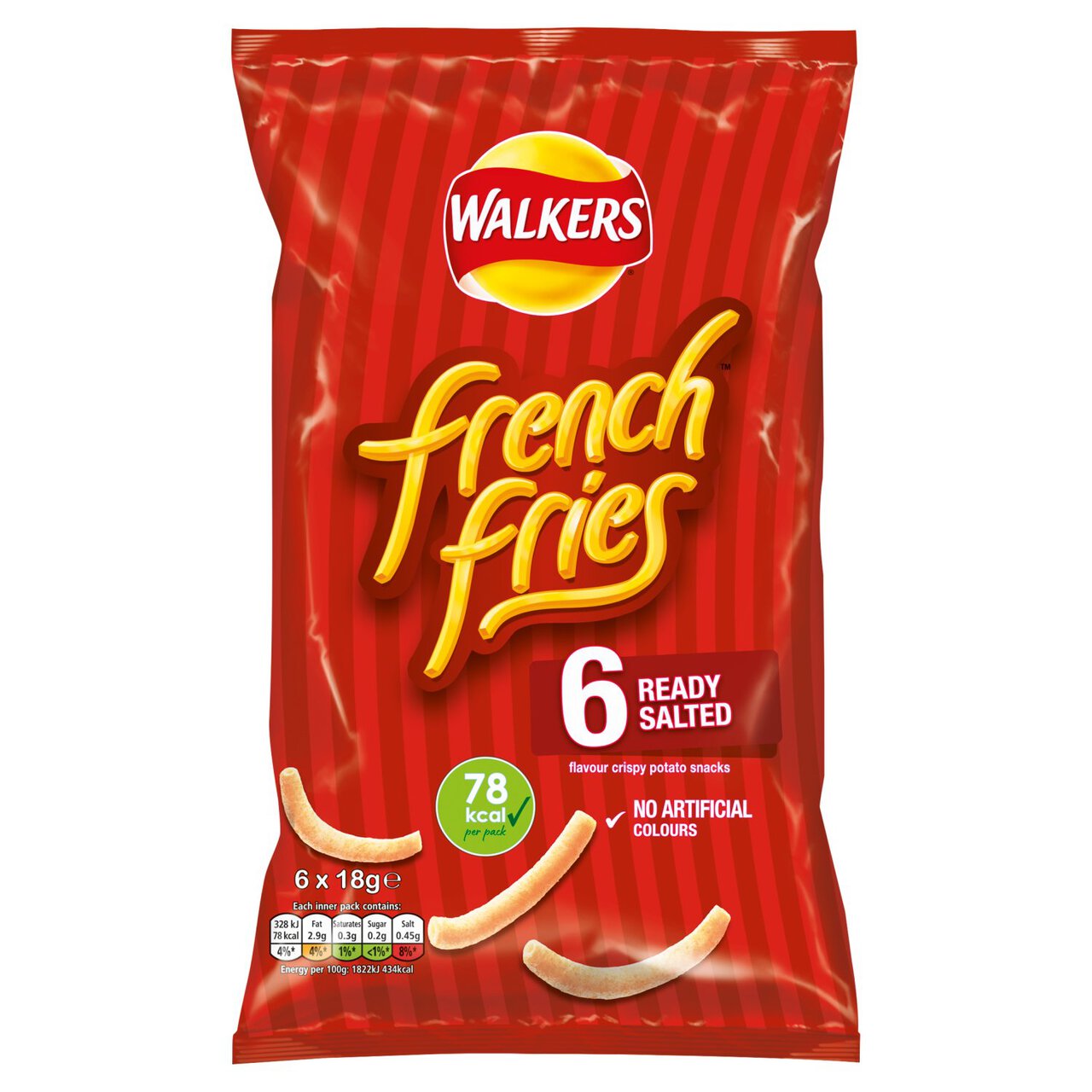 Walkers French Fries Ready Salted Snacks 6 per pack