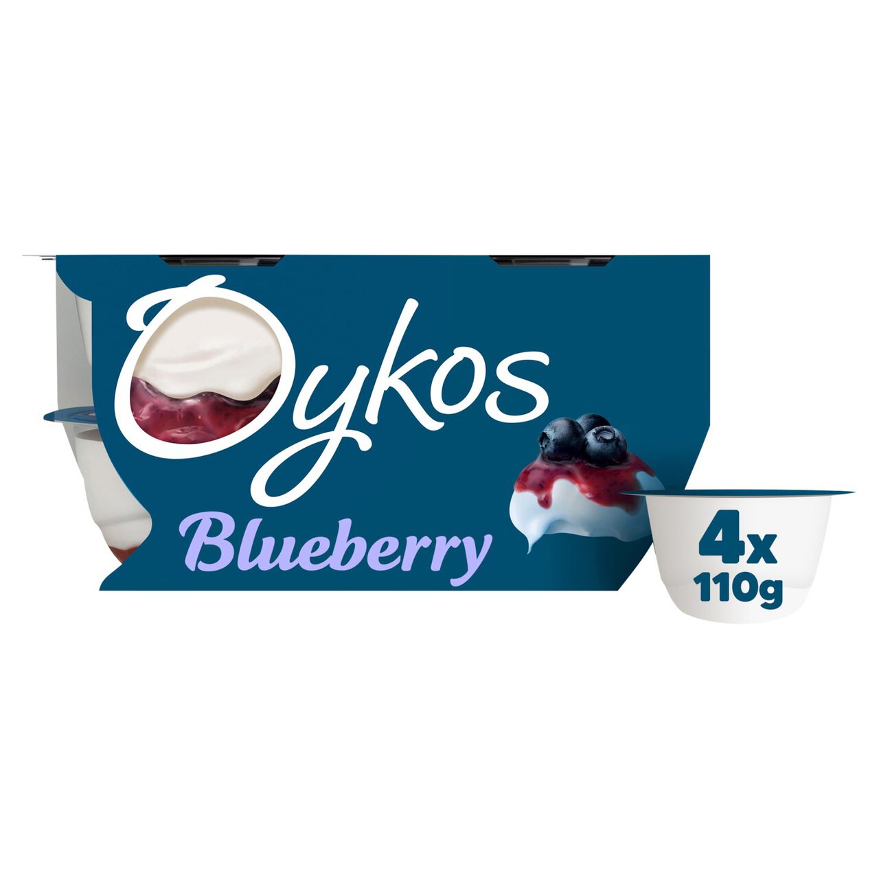 Oykos Blueberry Luxury Greek Style Yoghurt 4 x 110g
